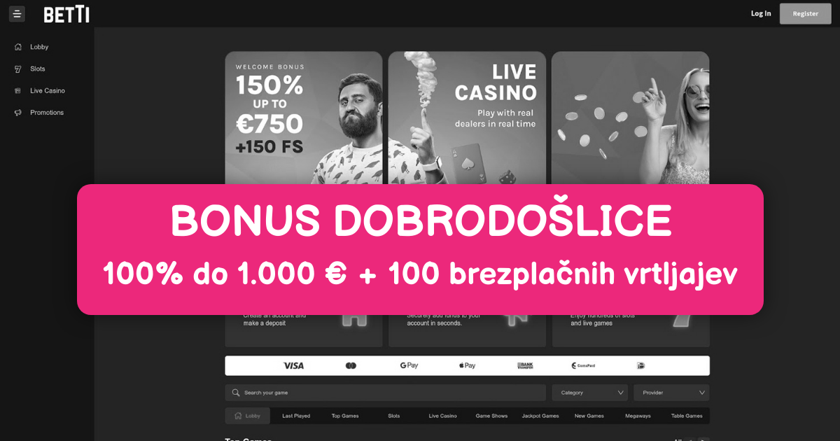 Betti Casino welcome bonus